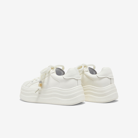 百思图2025秋季新款商场同款板鞋时尚潮流运动女休闲鞋E1681CM5