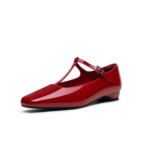 百思图2025秋季新款玛丽珍鞋时尚潮流通勤浅口女单鞋F3133CQ5