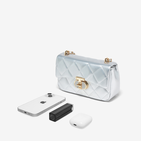 百思图2025秋季新款商场同款绗缝包时尚潮流通勤斜挎包女TY047CX5