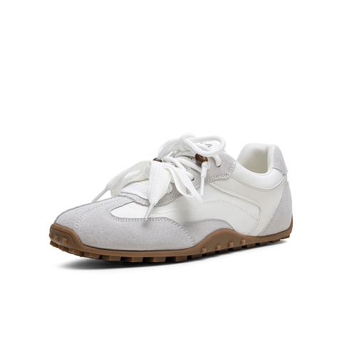 百思图2025秋季新款商场同款德训鞋时尚复古运动女休闲鞋A9012CM5