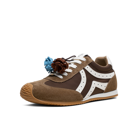 百思图2025秋季新款商场同款德训鞋时尚复古女运动休闲鞋A1857CM5