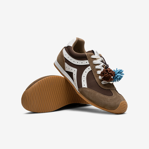 百思图2025秋季新款商场同款德训鞋时尚复古女运动休闲鞋A1857CM5