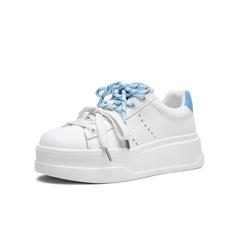 百思图2025秋季新款板鞋时尚潮流街头运动厚底女休闲鞋CR501CM5