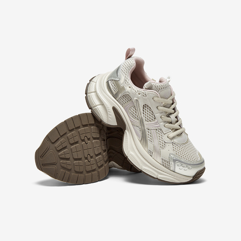 百思图2025秋季新款商场同款老爹鞋厚底增高女运动休闲鞋B8966CM5