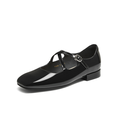 百思图2025秋季新款玛丽珍鞋时尚复古法式潮流女单鞋F3058CQ5