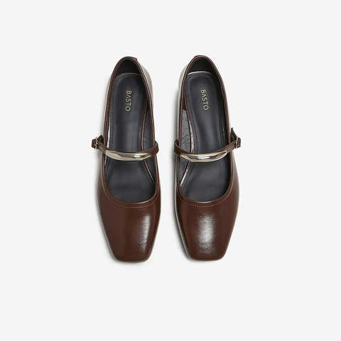 百思图2025秋季新款商场同款玛丽珍鞋复古法式女单鞋B5282CQ5