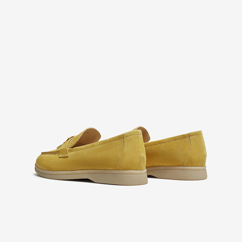 百思图2025春季新款线下同步简约通勤乐福鞋粗跟女单鞋A4821AA5