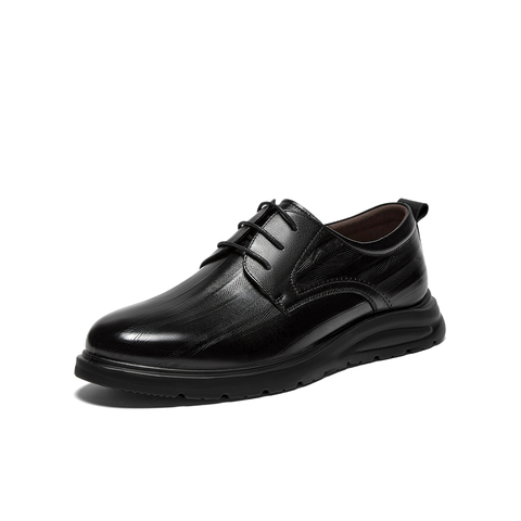 百思图2025秋季新款商场同款时尚简约商务男休闲皮鞋50505CM5