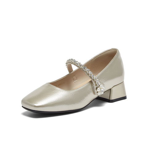 百思图2025秋季新款商场同款玛丽珍鞋时尚复古法式女单鞋W0768CQ5