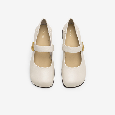 百思图2025秋季新款商场同款玛丽珍鞋时尚简约女单鞋F3511CQ5