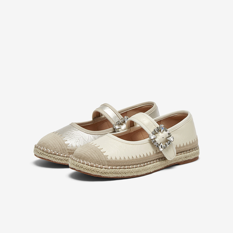 百思图2025秋季新款时尚简约休闲渔夫鞋平跟圆头女单鞋B5769CA5