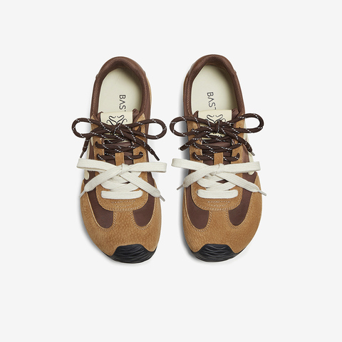 百思图2025夏季新款时髦复古街头运动德训鞋平跟女休闲鞋A1825BM5