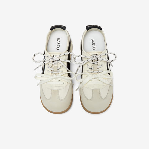 百思图2025秋季新款商场同款德训鞋时尚复古运动女休闲鞋D3179CM5