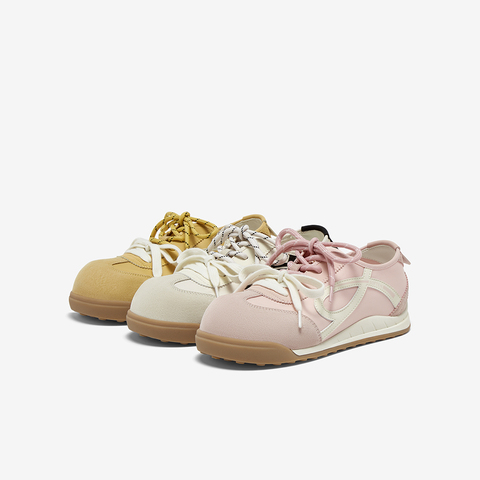 百思图2025秋季新款商场同款德训鞋时尚复古运动女休闲鞋D3179CM5