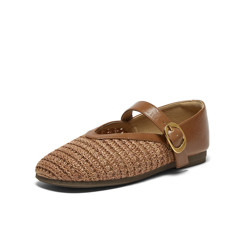 百思图2025秋季新款玛丽珍鞋复古休闲潮流通勤女单鞋F1181CQ5