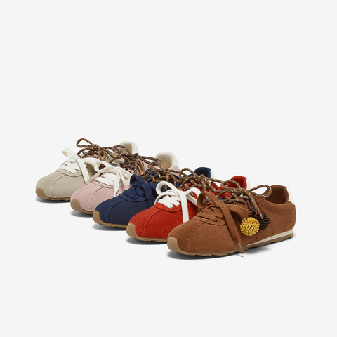 百思图2025秋季新款德训鞋时尚复古户外运动女休闲鞋A2715CM5