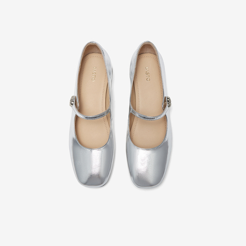 百思图2025秋季新款玛丽珍鞋时尚法式复古浅口女单鞋C5722CQ5