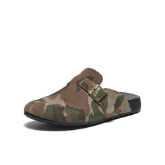 百思图2025夏季新款商场同款时尚休闲勃肯鞋平跟男拖鞋FBK07BH5