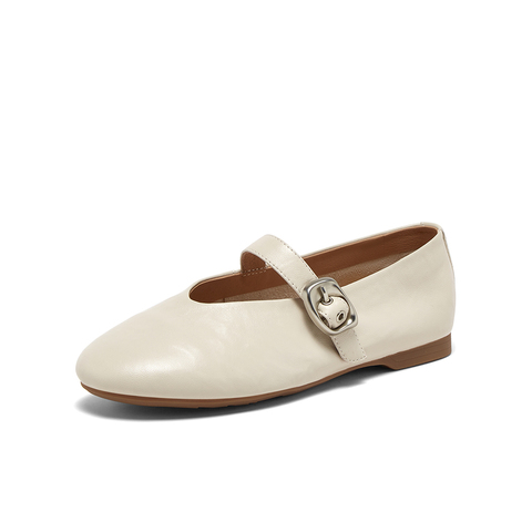 百思图2025秋季新款羊玛丽珍鞋时尚简约浅口女单鞋CX971CQ5