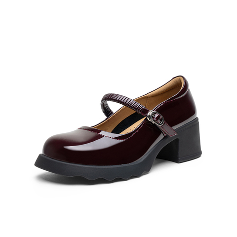 百思图2025秋季新款商场同款玛丽珍鞋时尚法式女单鞋BV078CQ5