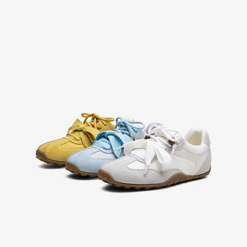 百思图2025秋季新款商场同款德训鞋时尚复古运动女休闲鞋A9012CM5