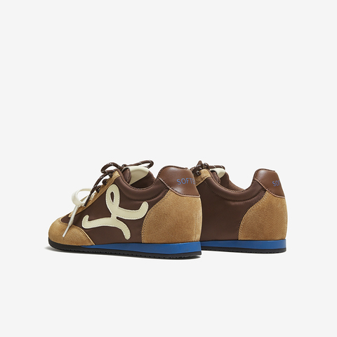 百思图2025秋季新款时尚复古街头运动德训鞋平跟女休闲鞋A1834CM5