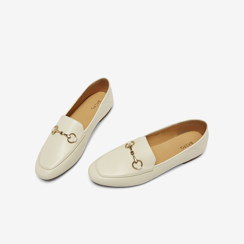 百思图2025秋季新款乐福鞋时尚简约通勤平跟女单鞋C5268CA5