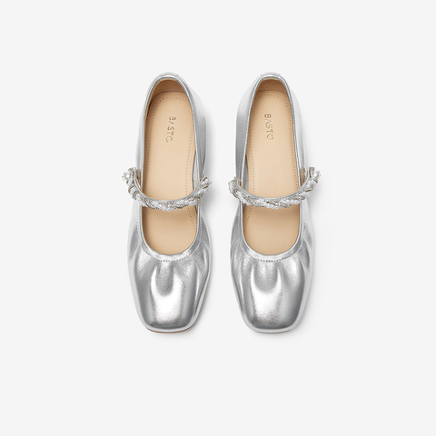 百思图2025秋季新款商场同款玛丽珍鞋时尚法式粗跟女单鞋C1650CQ5