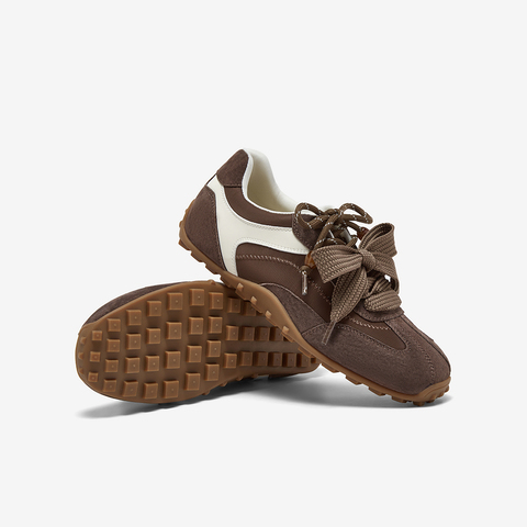 百思图2025秋季新款商场同款德训鞋时尚复古运动女休闲鞋A9012CM5