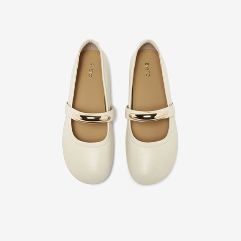 百思图2025秋季新款商场同款玛丽珍鞋简约时尚浅口女单鞋F3317CQ5