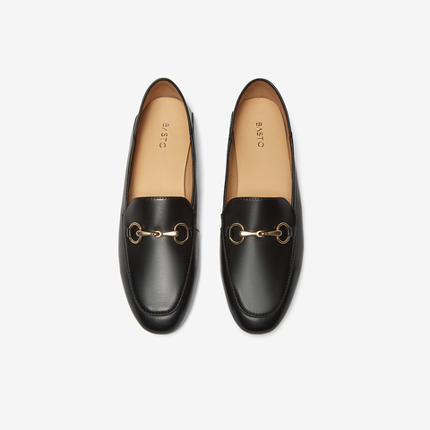 百思图2025秋季新款乐福鞋时尚简约通勤平跟女单鞋C5268CA5