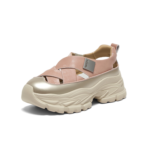 百思图2025夏季新款老爹运动凉时尚潮流户外后空女凉鞋D3526BH5