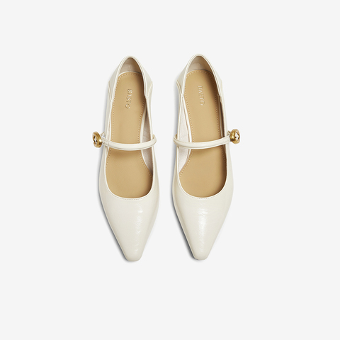 百思图2025秋季新款商场同款玛丽珍鞋时尚尖头浅口女单鞋F5171CQ5