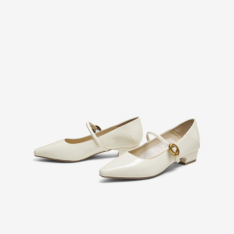 百思图2025秋季新款商场同款玛丽珍鞋时尚尖头浅口女单鞋F5171CQ5