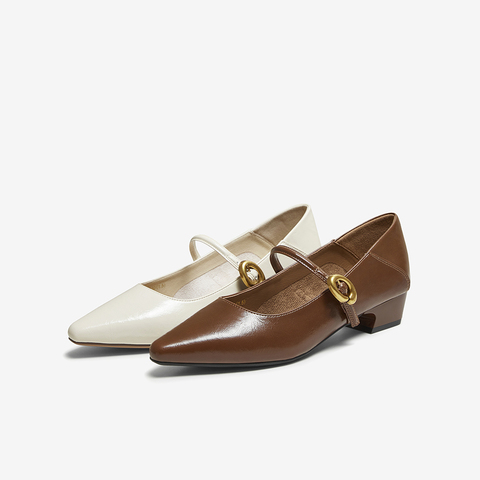 百思图2025秋季新款商场同款玛丽珍鞋时尚尖头浅口女单鞋F5171CQ5