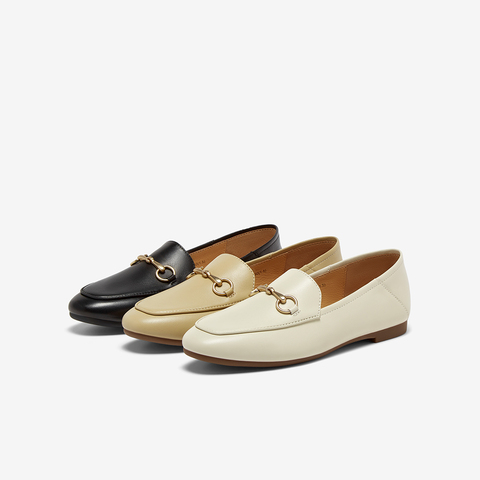 百思图2025秋季新款乐福鞋时尚简约通勤平跟女单鞋C5268CA5