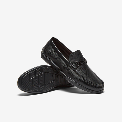 百思图2025秋季新款商场同款乐福鞋商务通勤男休闲皮鞋51726CM5