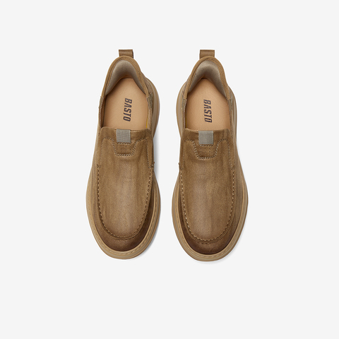 百思图2025秋季新款商场同款乐福鞋时尚潮流男休闲皮鞋K8970CM5