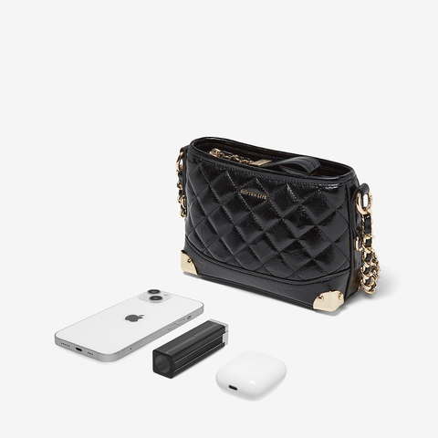 百思图2025秋季新款商场同款绗缝包时尚通勤单肩斜挎包女TY024CX5