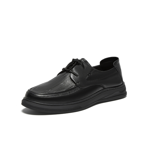 百思图2025秋季新款商场同款休闲皮鞋时尚商务通勤男鞋ESW21CM5