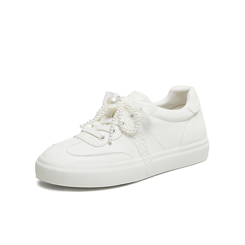 百思图2025秋季新款商场同款小白鞋时尚潮流女休闲鞋UWJ01CM5