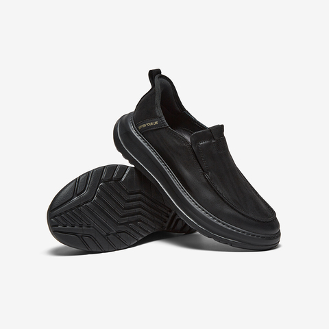 百思图2025秋季新款商场同款乐福鞋时尚潮流男休闲皮鞋K8970CM5