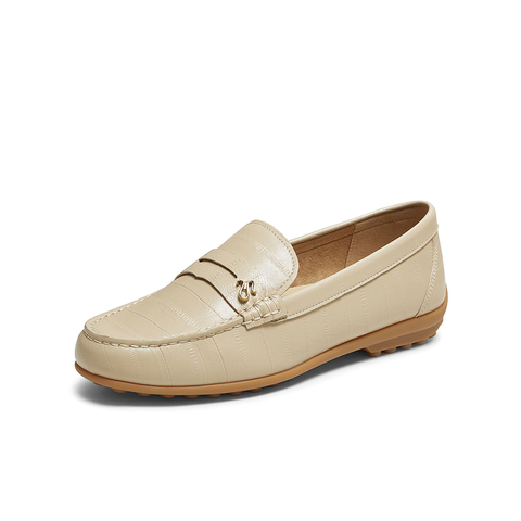 百思图2025秋季新款商场同款乐福鞋时尚简约女单鞋RCD39CA5