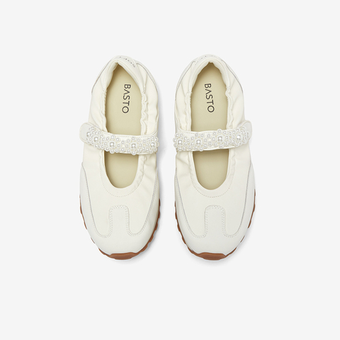 百思图2025秋季新款芭蕾舞德训鞋时尚潮流复古休闲女单鞋A1089CQ5