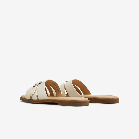 百思图2025夏季新款商场同款简约时尚一字拖平跟女拖鞋USI03BT5