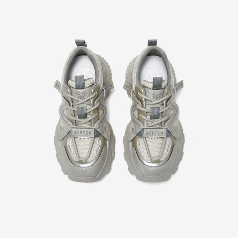 百思图2025秋季新款商场同款老爹鞋时尚厚底增高女休闲鞋B6112CM5