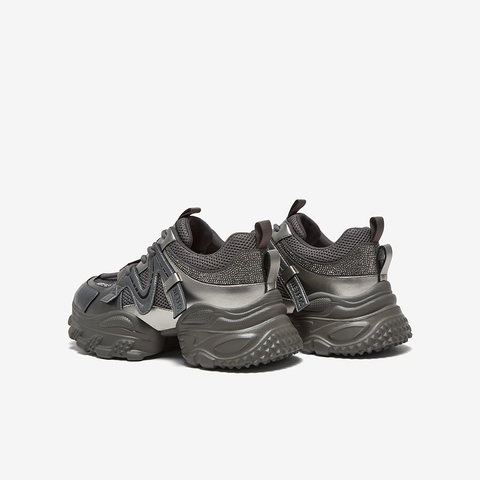 百思图2025秋季新款商场同款老爹鞋时尚厚底增高女休闲鞋B6112CM5