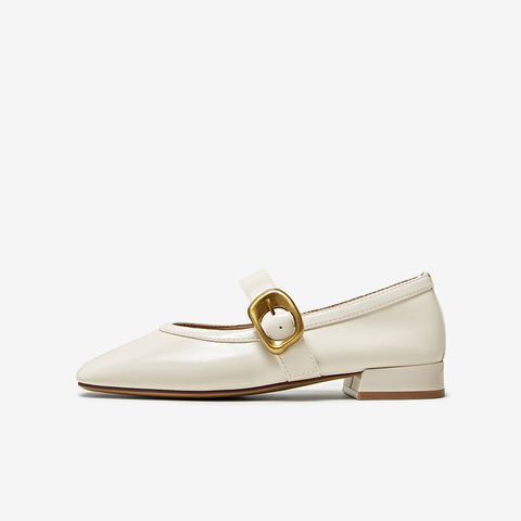 百思图2025秋季新款玛丽珍鞋简约通勤方头粗跟女单鞋B1576CQ5