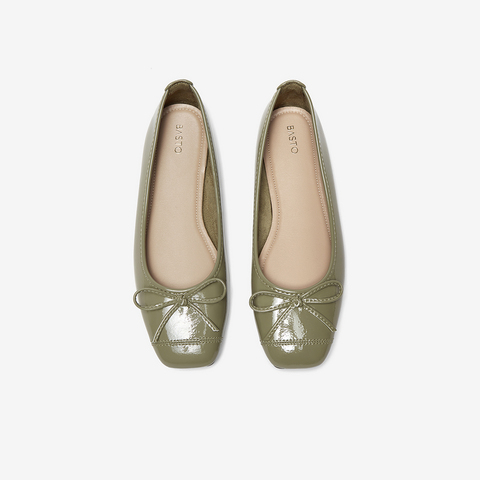 百思图2025秋季新款商场同款浅口单鞋时尚简约方头女鞋CZ979CQ5