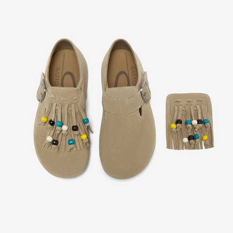 百思图2025秋季新款商场同款勃肯鞋时尚休闲女单鞋BS126CM5